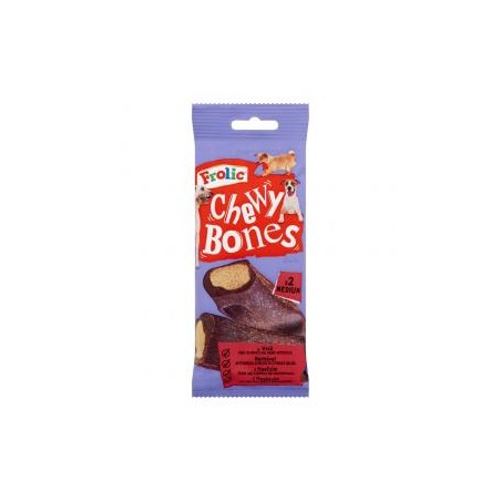 FROLIC CHEWY BONES KIEGÉSZÍTŐ ÁLLATELEDEL FELNŐTT KUTYÁK SZÁMÁRA MARHÁVAL 2 DB 170 G