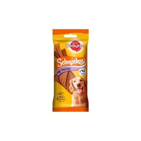 Pedigree Schmackos Multi Mix kiegészítő állateledel felnőtt kutyák számára 5 db 36 g