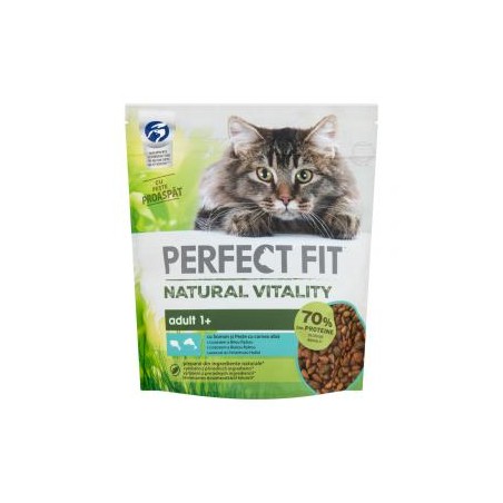 Perfect Fit Natural Vitality Adult 1+ lazac, fehér hal 650g