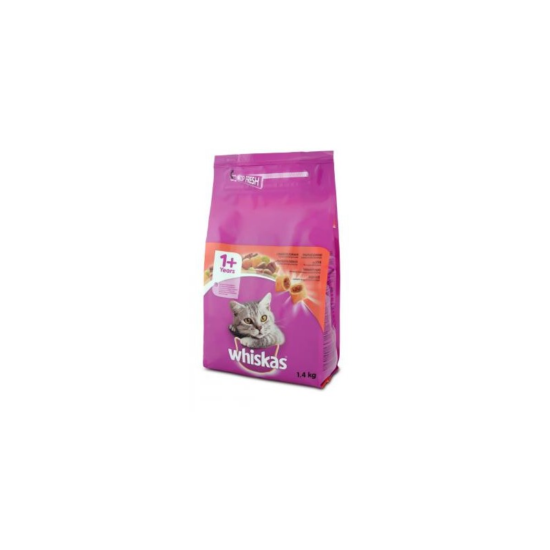 WHISKAS® szárazeledel marhával 1,4kg