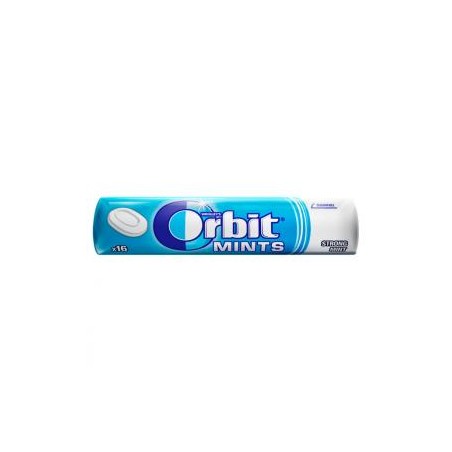 Orbit Mints Strong Mint mentaízű cukormentes töltetlen keménycukorka édesítőszerrel 28 g