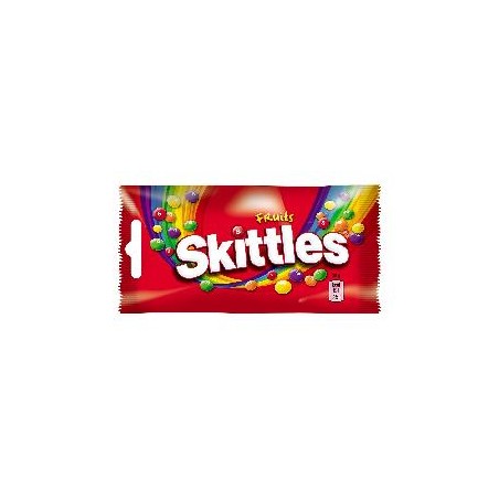 Skittles Fruits gyümölcsízű cukordrazsé ropogós cukormázban 38 g