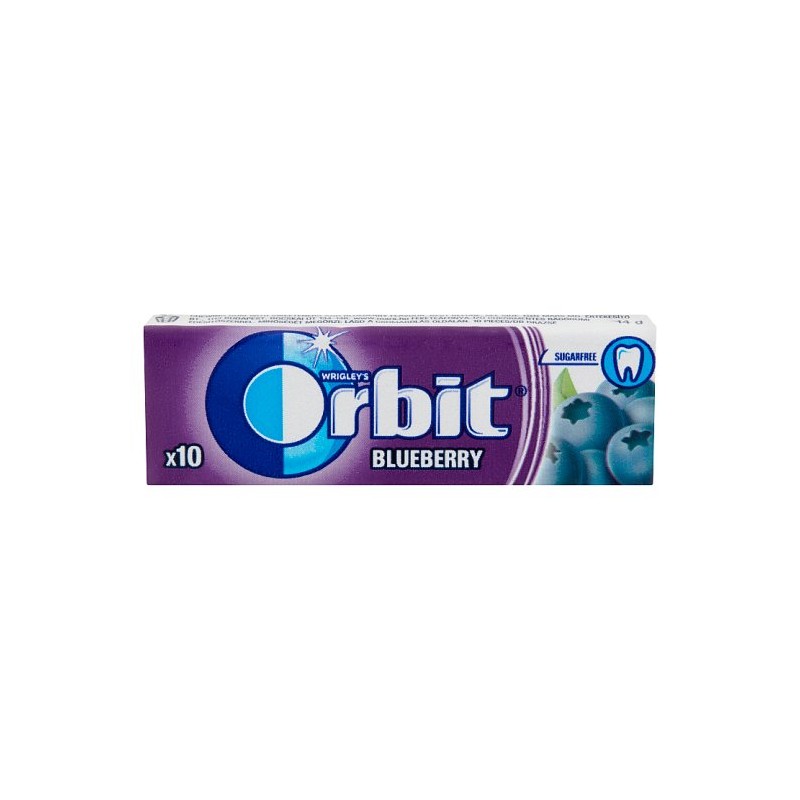 Orbit Blueberry feketeáfonya-ízű cukormentes rágógumi édesítőszerrel 14 g