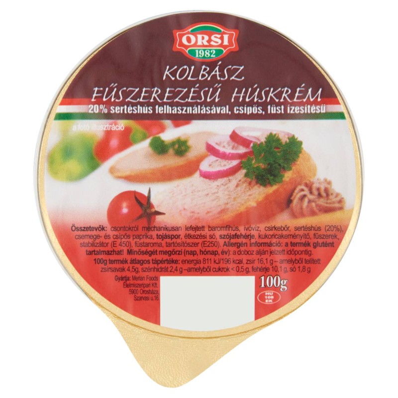 Orsi húskrém kolbász fűsz.100g