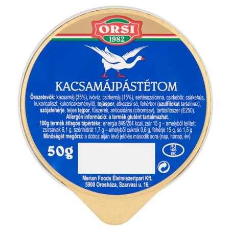 Orsi kacsamájpástétom 50g