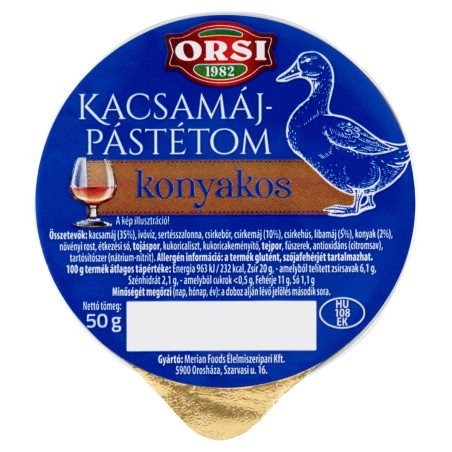 Orsi kacsamájpástétom konyakkal 50g