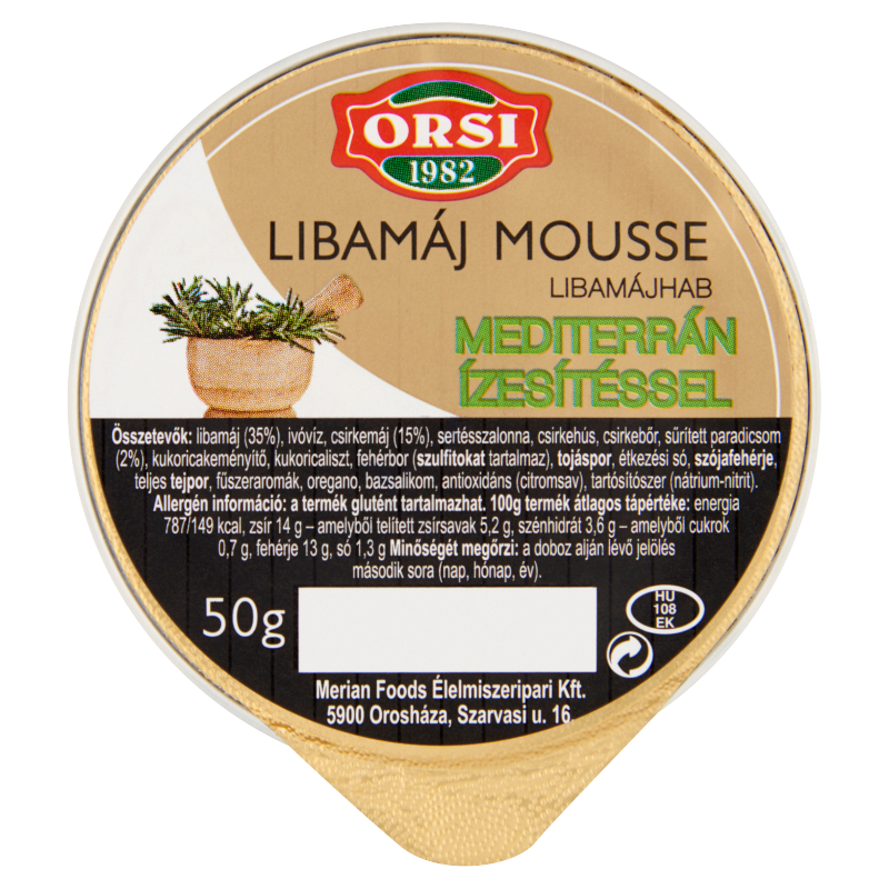 Orsi Libamáj Mousse 50 g mediterrán fűszerrel (50%)