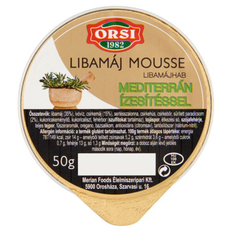 Orsi Libamáj Mousse 50 g mediterrán fűszerrel (50%)