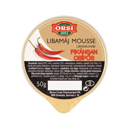 Orsi mousse libamáj pikánsan csípős 50g