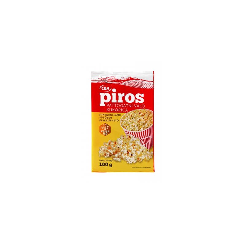 CBA PIROS popcorn vajas ízű 100g