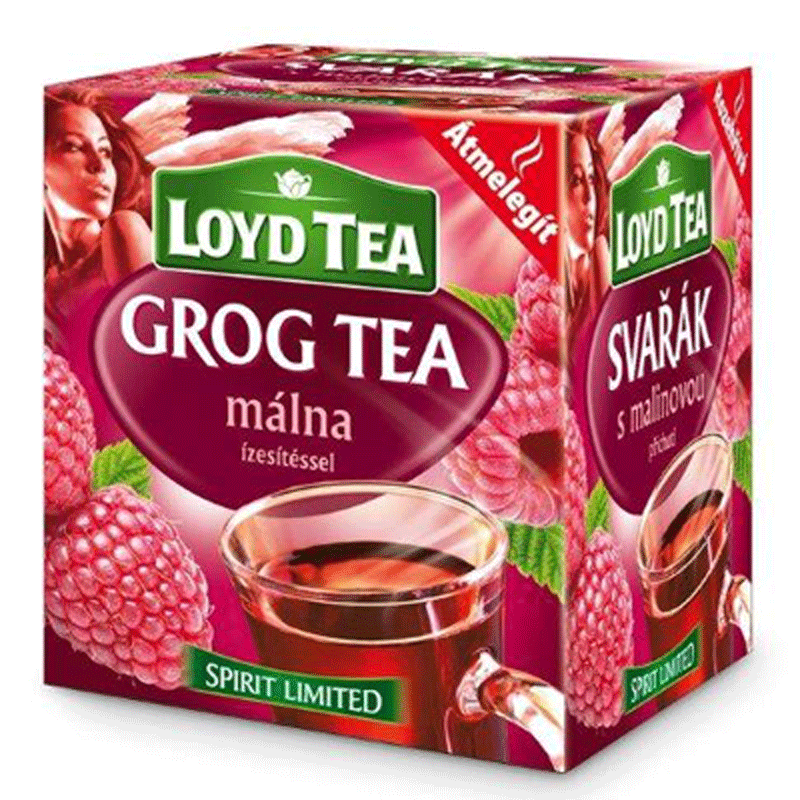 Loyd Grog tea 10x3 g málnás