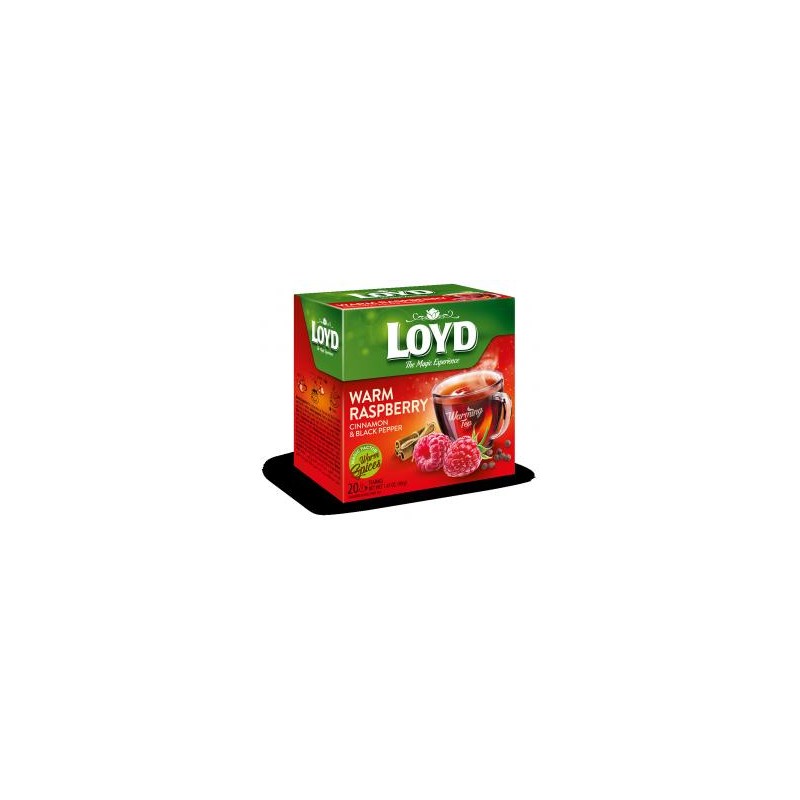 Loyd piramis hot málna-fahéj-feketebors tea 20x2g