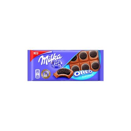 Milka Sandwich oreo kakaós kekszek vaníliaízű, tejes krémtöltelékkel 92g