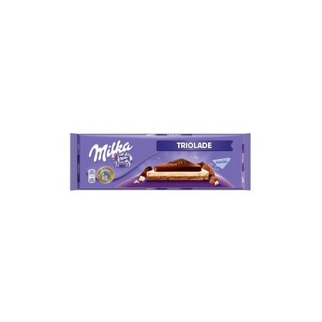 Milka triolade tejcsokoládé fehércsokoládéval és magas kakaótartalmú csokoládéval 280g