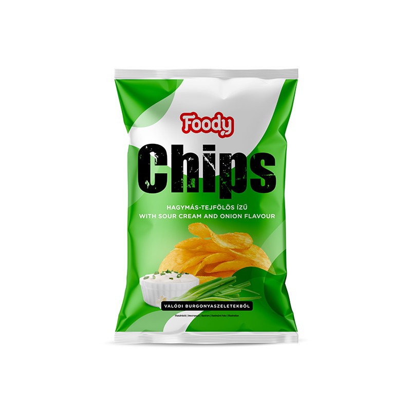 Foody chips hagyma-tejföl ízű 40g