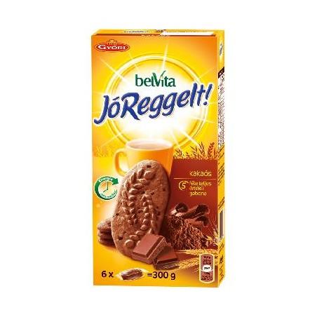 Belvita kakaós, gabonás, omlós keksz csokoládédarabokkal 300 g