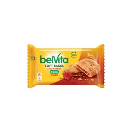 Belvita Soft Bakes gabonás, omlós keksz, epres töltelékkel 50 g