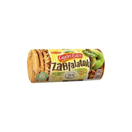 Győri Édes Zabfalatok almás, zabpelyhes, omlós keksz 225 g