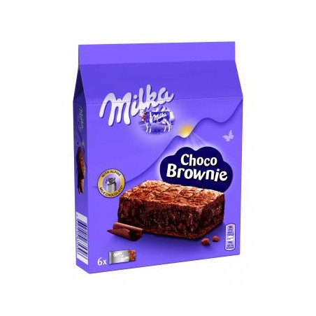 Milka Choco Brownie sütemény alpesi tejcsokoládéval és tejcsokoládé darabokkal 6 db 150 g