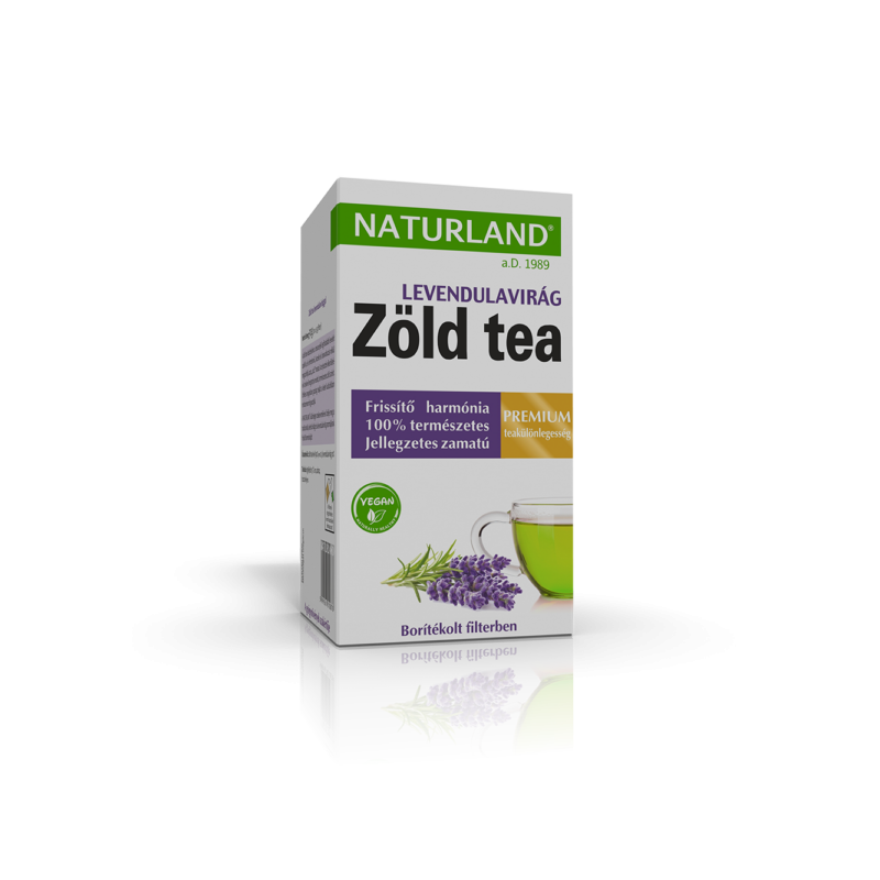 NATURLAND Prémium Zöld tea levendulavirággal 20x1,5g
