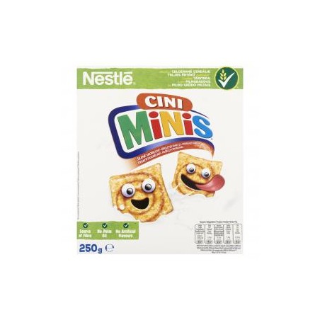 Nestlé Cini Minis ropogós, fahéjas gabonapehely teljes kiőrlésű búzával 250 g