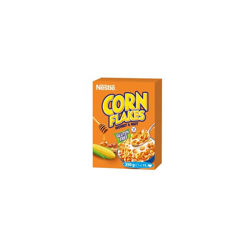 Nestlé Corn Flakes gluténmentes ropogós kukoricapehely mézzel, földimogyoróval és vitaminokkal 350 g