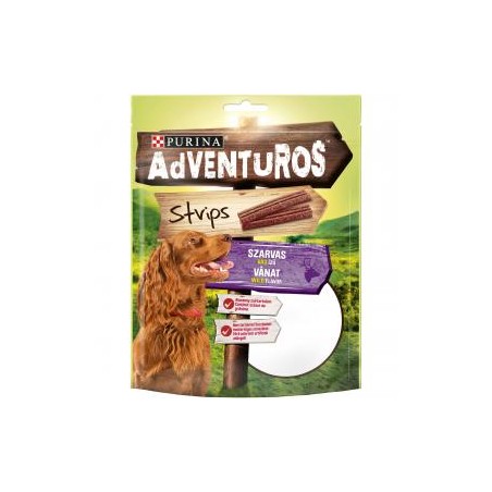 Purina Adventuros Strips szarvas, vad ízű jutalomfalat kutyáknak 90 g