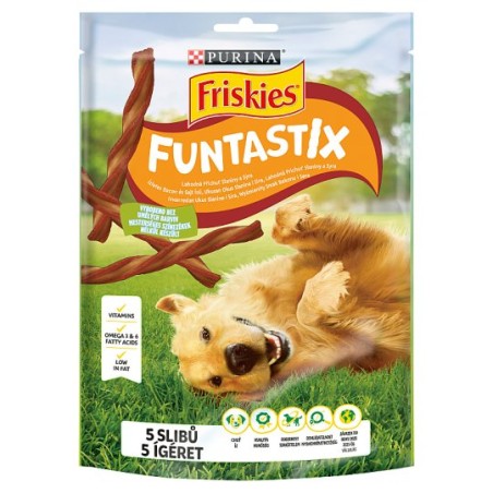 Friskies Funtastix bacon és sajt ízű kiegészítő állateledel felnőtt kutyák számára 175 g