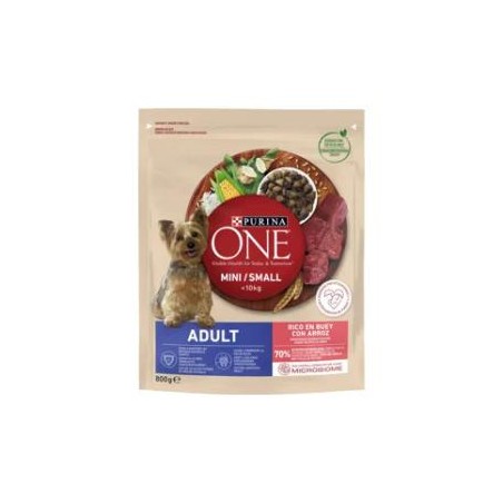 PURINA ONE MINI/SMALL Adult Marhában gazdag száraz kutyaeledel 800g