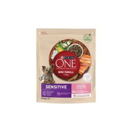 PURINA ONE MINI/SMALL Delicate Lazaccal száraz kutyaeledel 800g