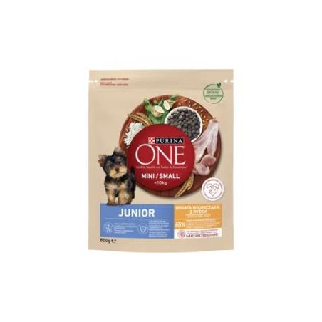 PURINA ONE MINI/SMALL Junior Csirkében gazdag száraz kutyaeledel 800g