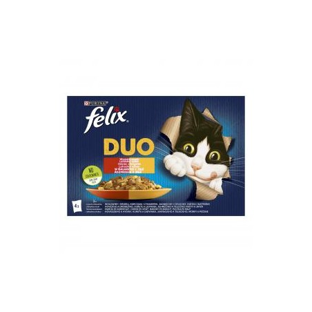 Felix Fantastic Duo Házias Válogatás aszpikban nedves macskaeledel  4x85g