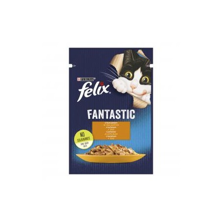 FELIX FANTASTIC Csirkével aszpikban nedves macskaeledel 85g