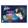 Felix Fantastic Junior Csirkével/Lazaccal aszpikban nedves macskaeledel 4 x 85 g (340 g)