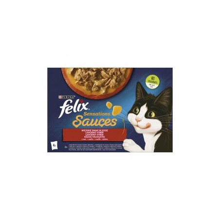 Felix Sensations Sauces Házias Válogatás szószban nedves macskaeledel 4 x 85 g (340 g)