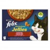 FELIX SENSATIONS JELLIES Házias válogatás aszpikban nedves macskaeledel 4x85g