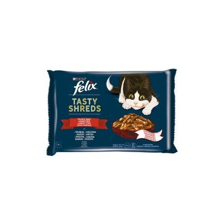 FELIX® Tasty Shreds Házias válogatás 4x80g