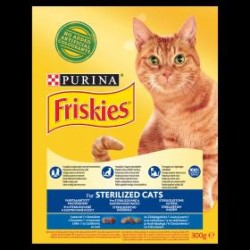 Friskies Sterilised Lazaccal és hozzáadott zöldségekkel SZÁRAZ STERILCAT 300G