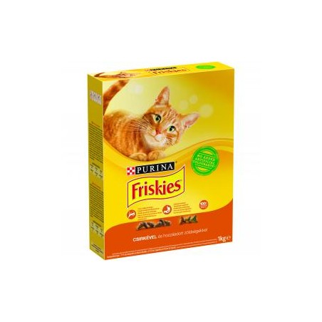 Friskies Csirkével és hozzáadott zöldségekkel száraz macskaeledel 1kg