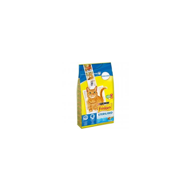 Friskies Sterilised Lazaccal és hozzáadott zöldségekkel SZÁRAZ STERILCAT 1,5kg