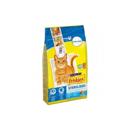 Friskies Sterilised Lazaccal és hozzáadott zöldségekkel SZÁRAZ STERILCAT 1,5kg