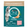 PURINA ONE Adult Cat, Lazacban és Teljes Kiőrlésű Gabonában gazdag száraz macskaeledel 800g