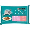 PURINA ONE Junior Mini Filé szószban, Lazaccal és sárgarépával nedves macskaeledel 4x85g