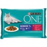 PURINA ONE Senior Mini Filé szószban, Marhával és sárgarépával nedves macskaeledel 4x85g