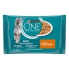 PURINA ONE Adult Mini Filé szószban, Csirkével és Zöldbabbal nedves macskaeledel 4x85g