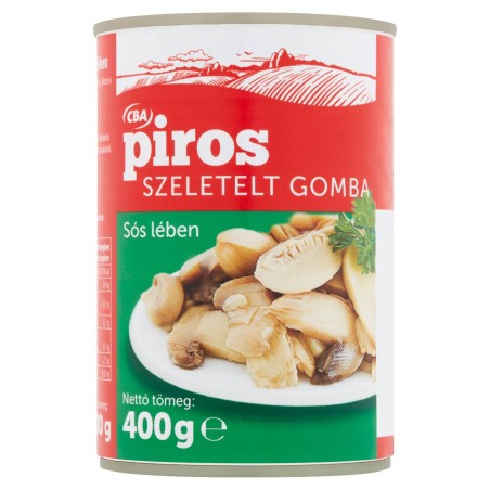 CBA Piros szeletelt gomba sós lében 400/200g NL