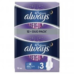 Always Platinum Duo Pack éjszakai egészségügyi betét - 12 db