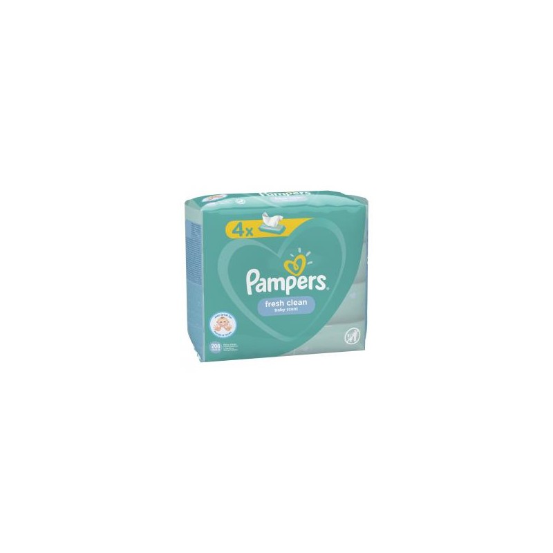 Pampers fresh clean törlőkendő (4x52) - 208 db