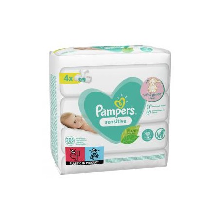 Pampers Sensitiv New Baby törlőkendő - 4x52db (208)