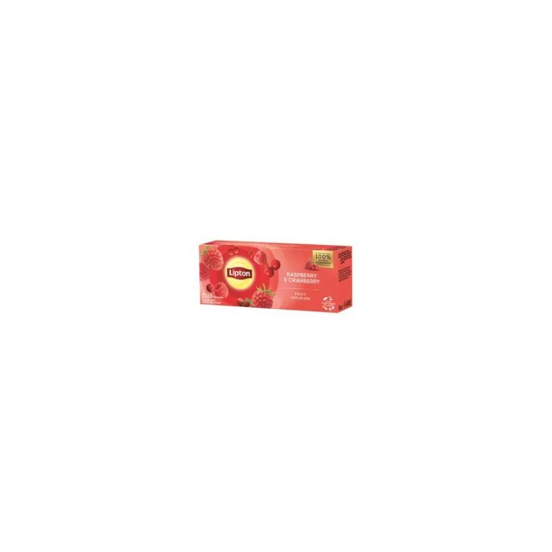 Lipton málna & vörös áfonya ízesítésű filteres gyümölcstea 20x1,6 g